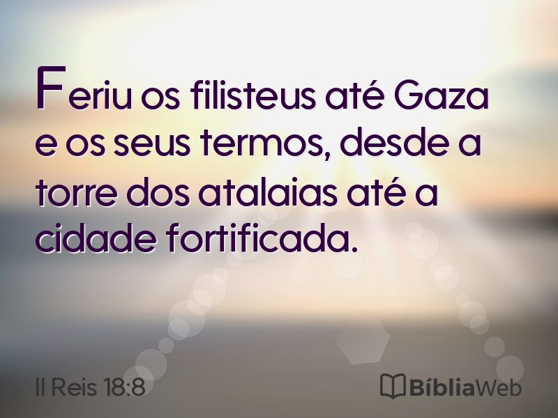 II Reis 18:8 em imagem para compartilhar