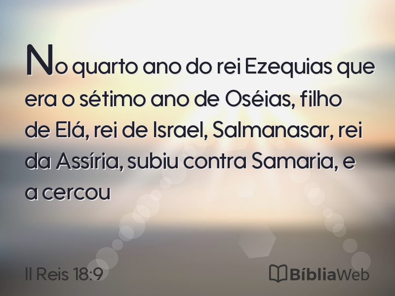 II Reis 18:9 em imagem para compartilhar