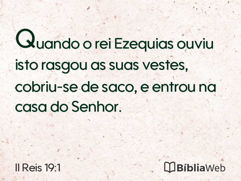 II Reis 19:1 em imagem para compartilhar