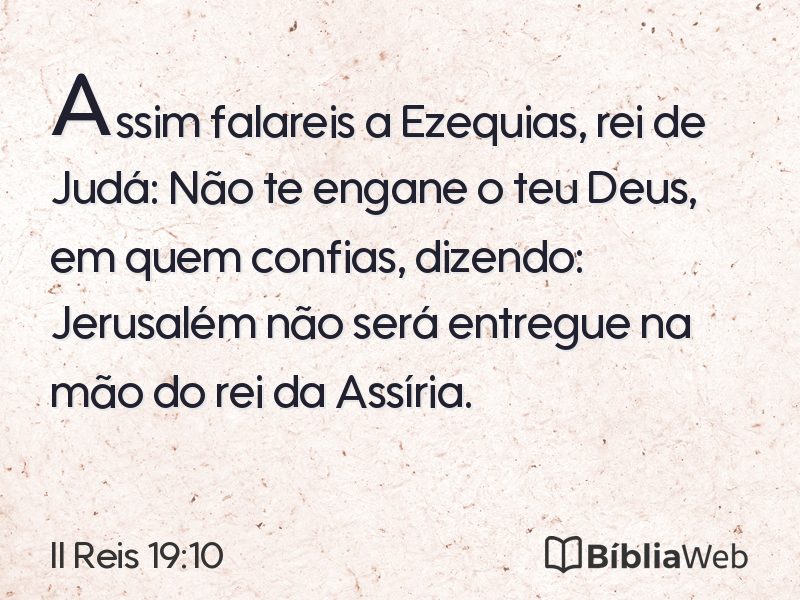 II Reis 19:10 em imagem para compartilhar