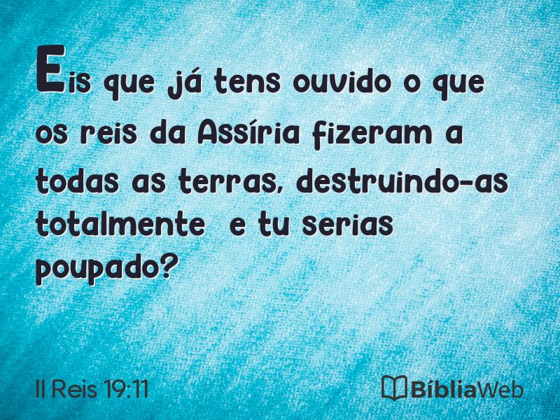 II Reis 19:11 em imagem para compartilhar