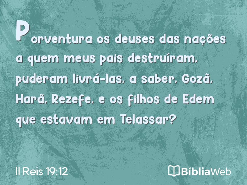 II Reis 19:12 em imagem para compartilhar