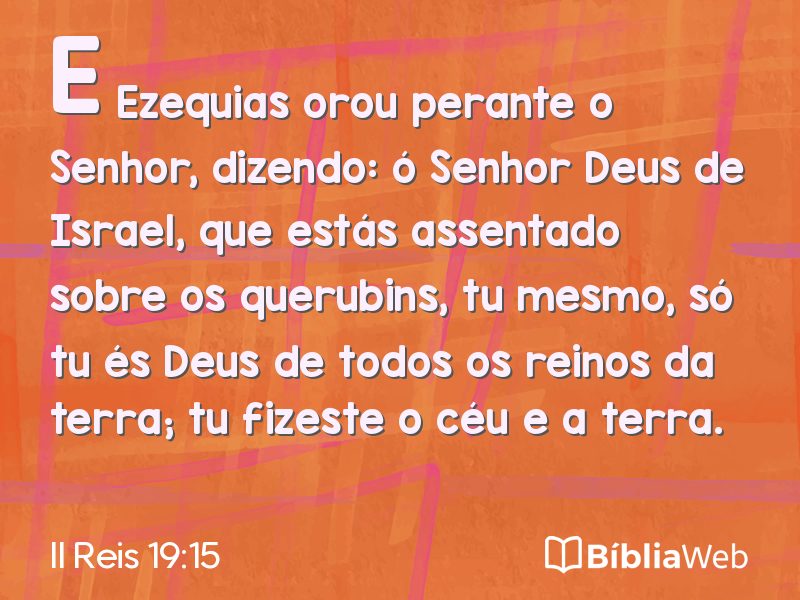 II Reis 19:15 em imagem para compartilhar
