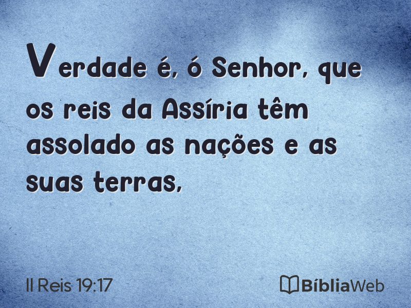 II Reis 19:17 em imagem para compartilhar