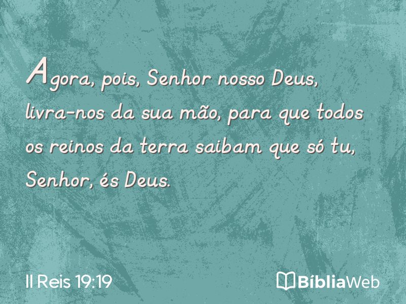 II Reis 19:19 em imagem para compartilhar