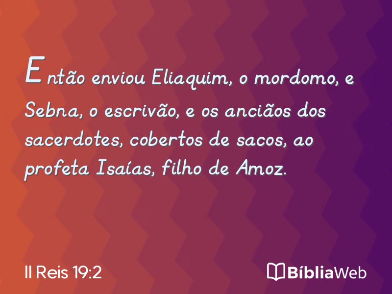II Reis 19:2 em imagem para compartilhar