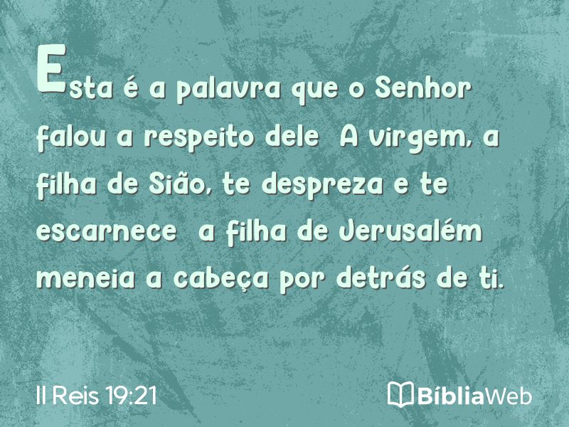 II Reis 19:21 em imagem para compartilhar