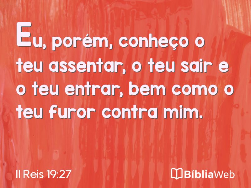 II Reis 19:27 em imagem para compartilhar