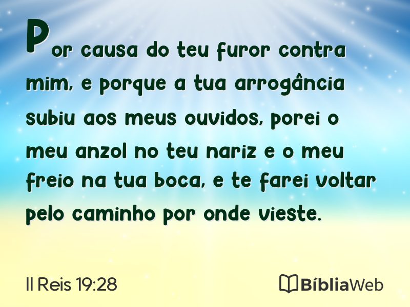 II Reis 19:28 em imagem para compartilhar