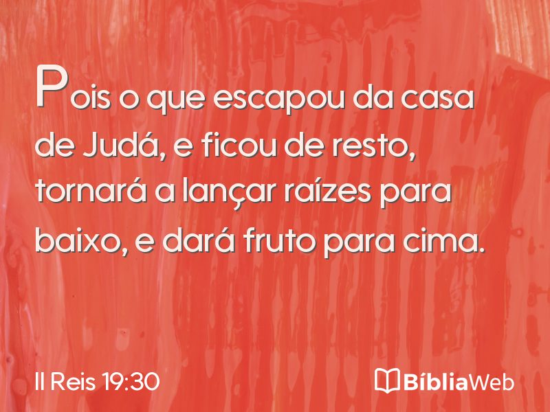 II Reis 19:30 em imagem para compartilhar