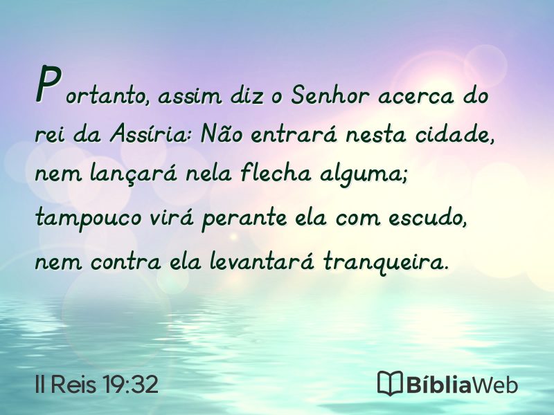 II Reis 19:32 em imagem para compartilhar