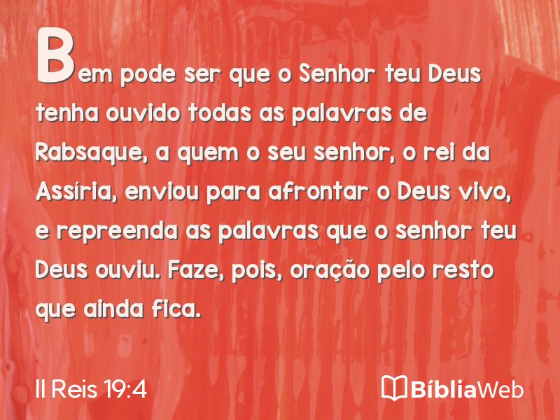 II Reis 19:4 em imagem para compartilhar