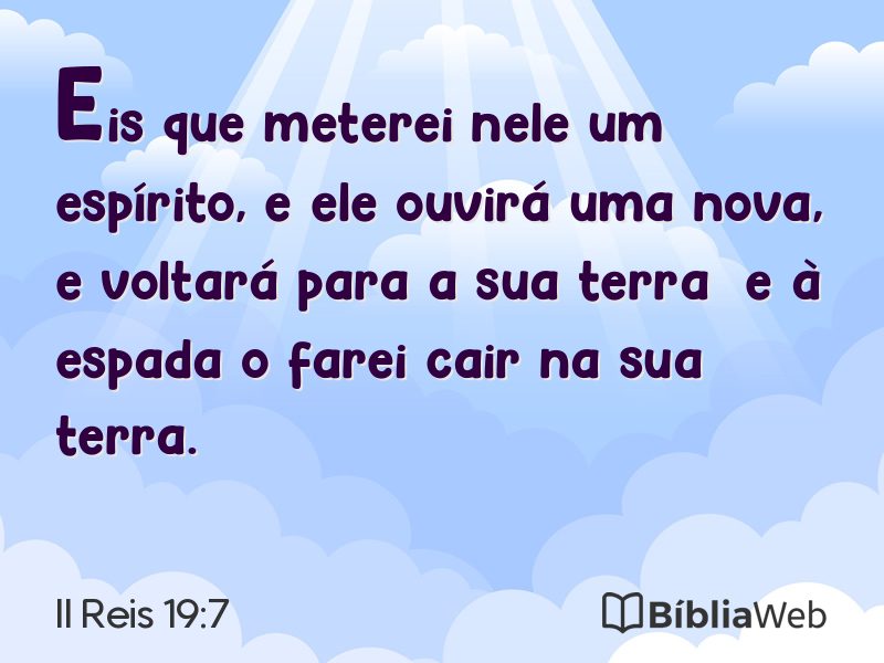 II Reis 19:7 em imagem para compartilhar