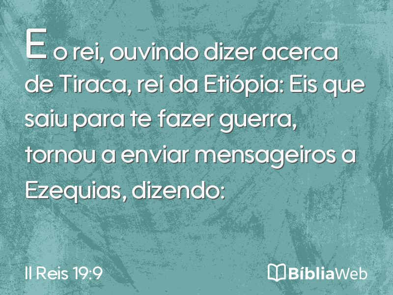 II Reis 19:9 em imagem para compartilhar