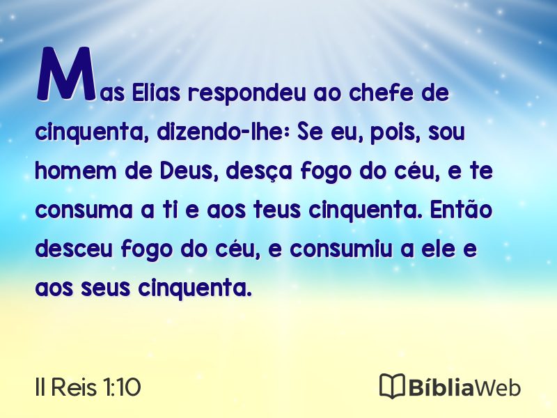 II Reis 1:10 em imagem para compartilhar