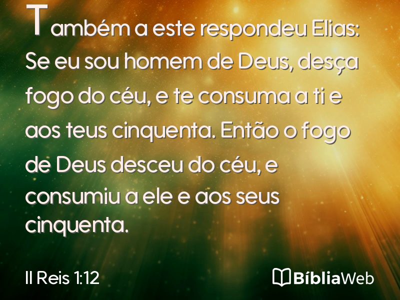 II Reis 1:12 em imagem para compartilhar