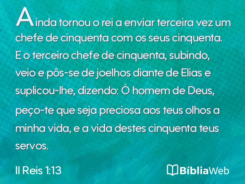II Reis 1:13 em imagem para compartilhar