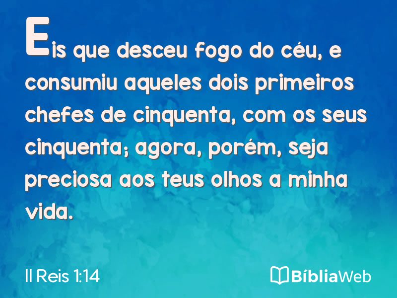 II Reis 1:14 em imagem para compartilhar