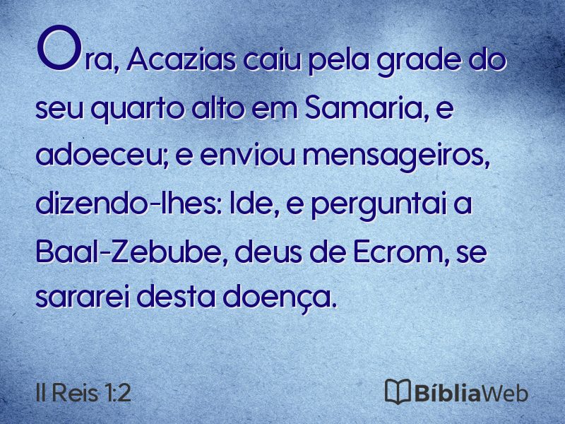 II Reis 1:2 em imagem para compartilhar
