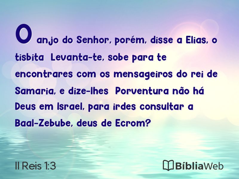 II Reis 1:3 em imagem para compartilhar