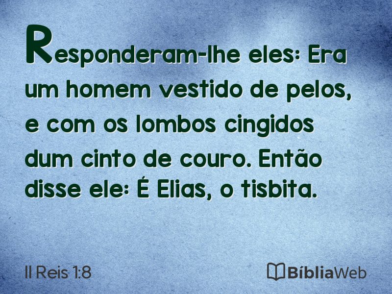II Reis 1:8 em imagem para compartilhar