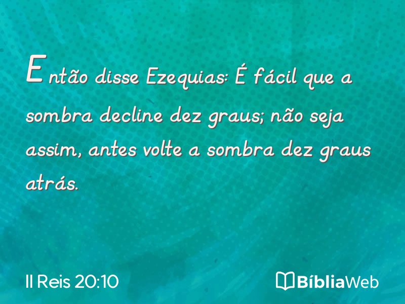 II Reis 20:10 em imagem para compartilhar