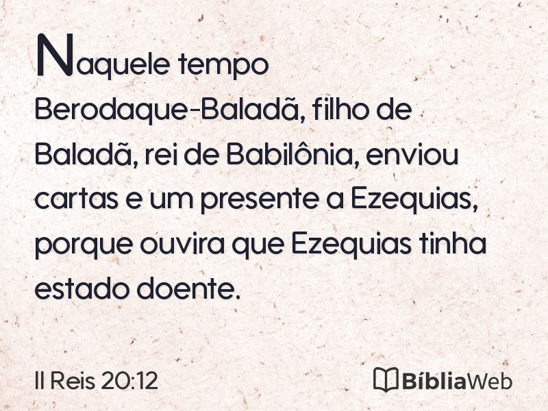 II Reis 20:12 em imagem para compartilhar