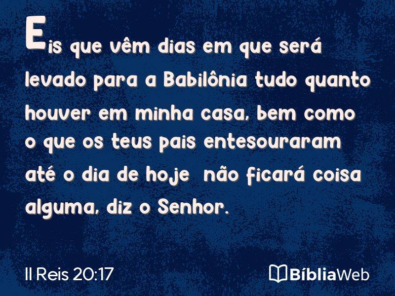 II Reis 20:17 em imagem para compartilhar