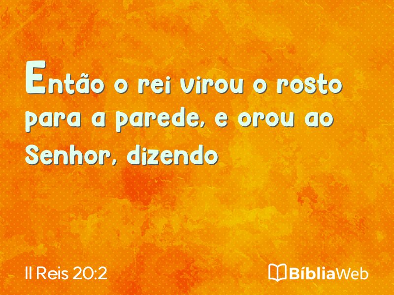 II Reis 20:2 em imagem para compartilhar
