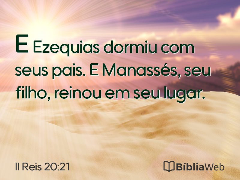 II Reis 20:21 em imagem para compartilhar