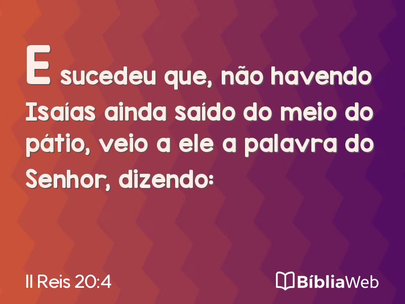 II Reis 20:4 em imagem para compartilhar