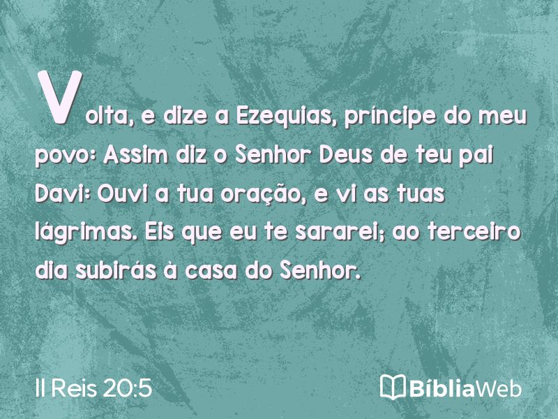 II Reis 20:5 em imagem para compartilhar