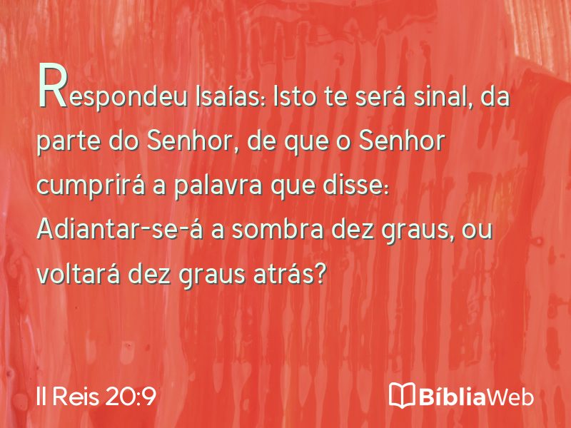 II Reis 20:9 em imagem para compartilhar