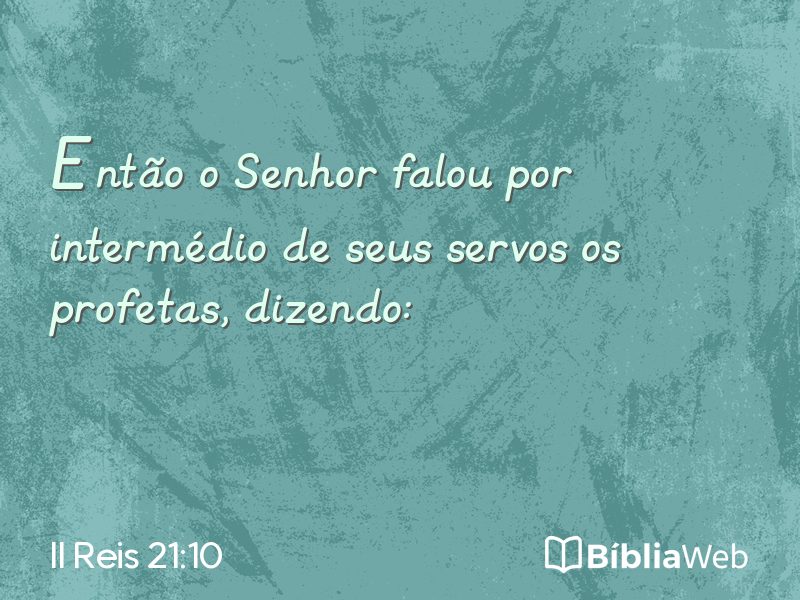 II Reis 21:10 em imagem para compartilhar