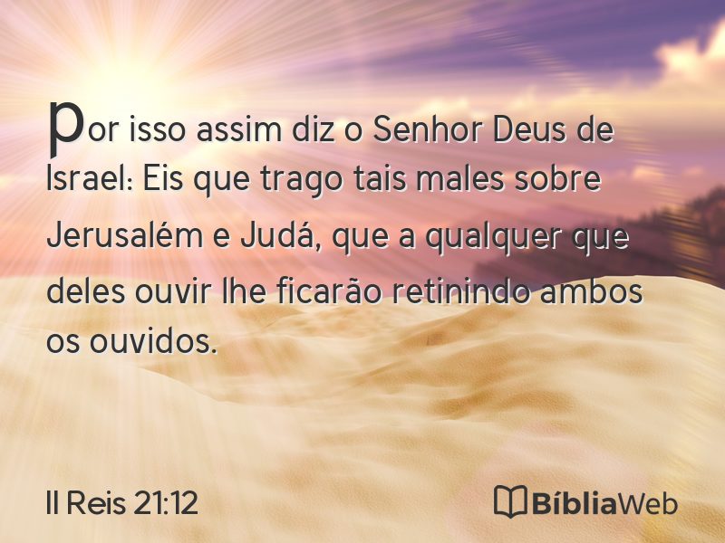 II Reis 21:12 em imagem para compartilhar