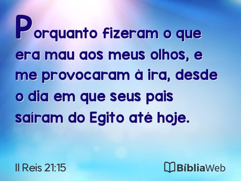 II Reis 21:15 em imagem para compartilhar