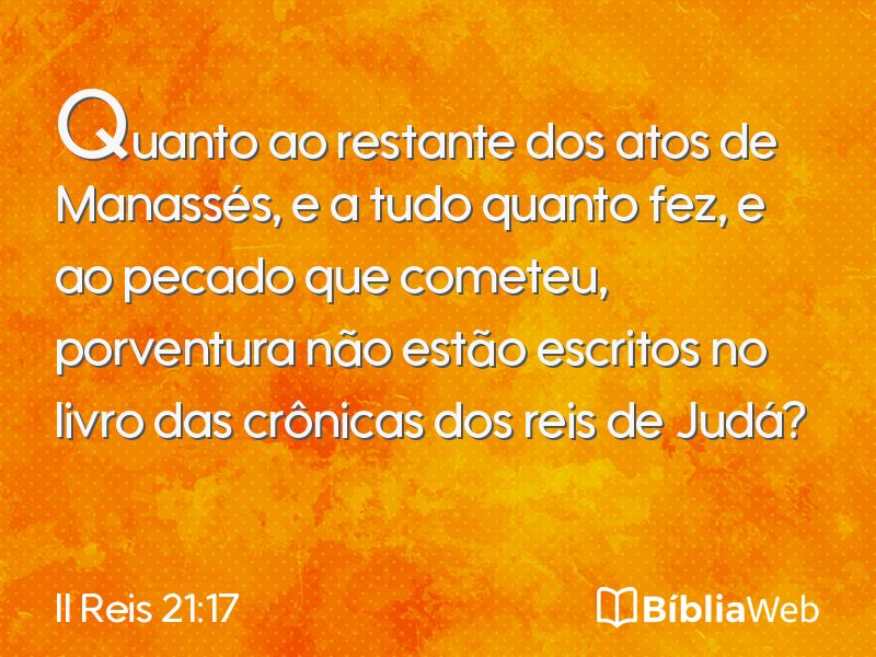 II Reis 21:17 em imagem para compartilhar