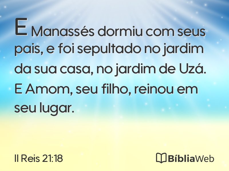 II Reis 21:18 em imagem para compartilhar