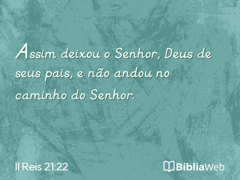 II Reis 21:22 em imagem para compartilhar