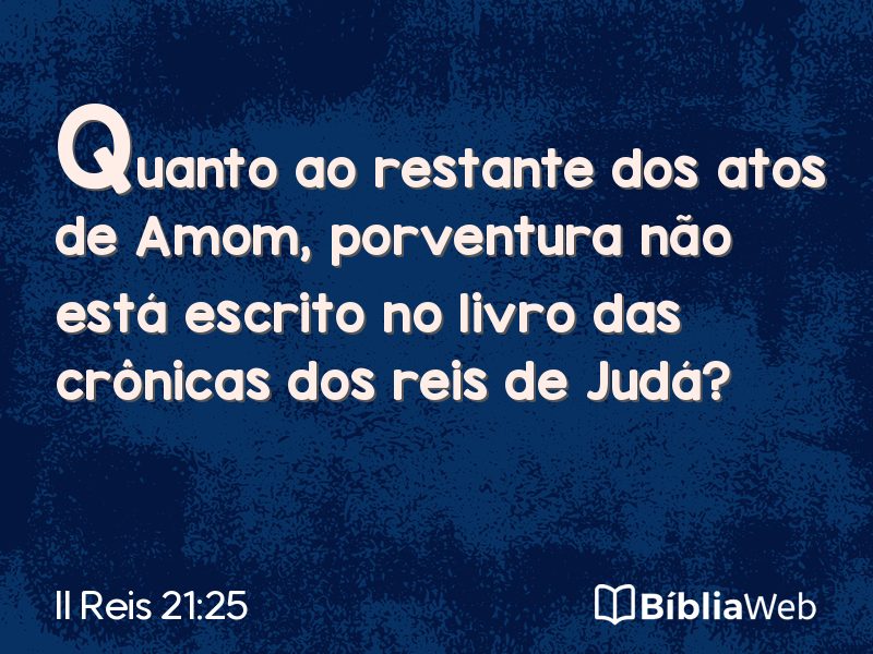 II Reis 21:25 em imagem para compartilhar