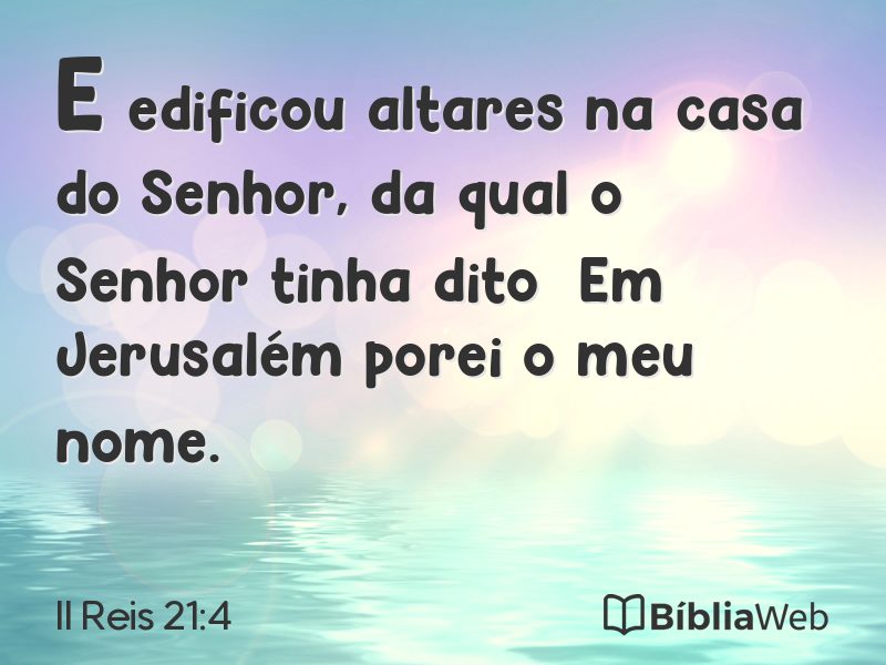 II Reis 21:4 em imagem para compartilhar