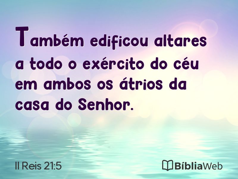 II Reis 21:5 em imagem para compartilhar