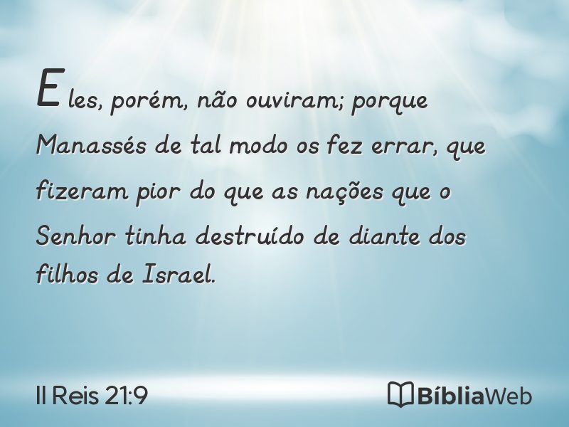 II Reis 21:9 em imagem para compartilhar
