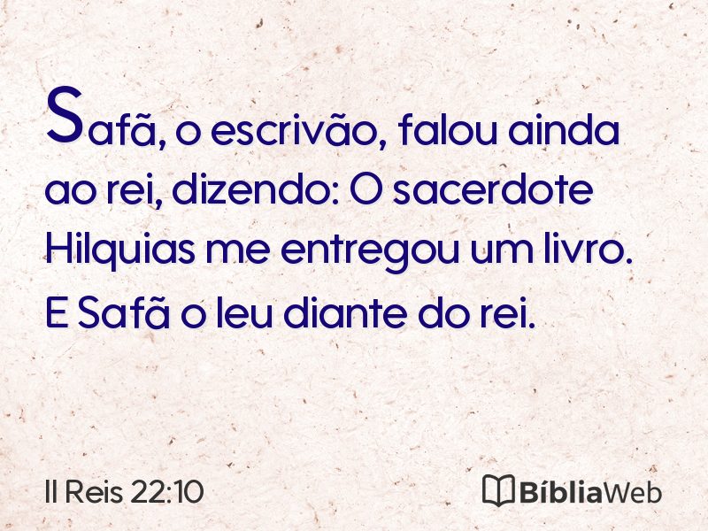 II Reis 22:10 em imagem para compartilhar