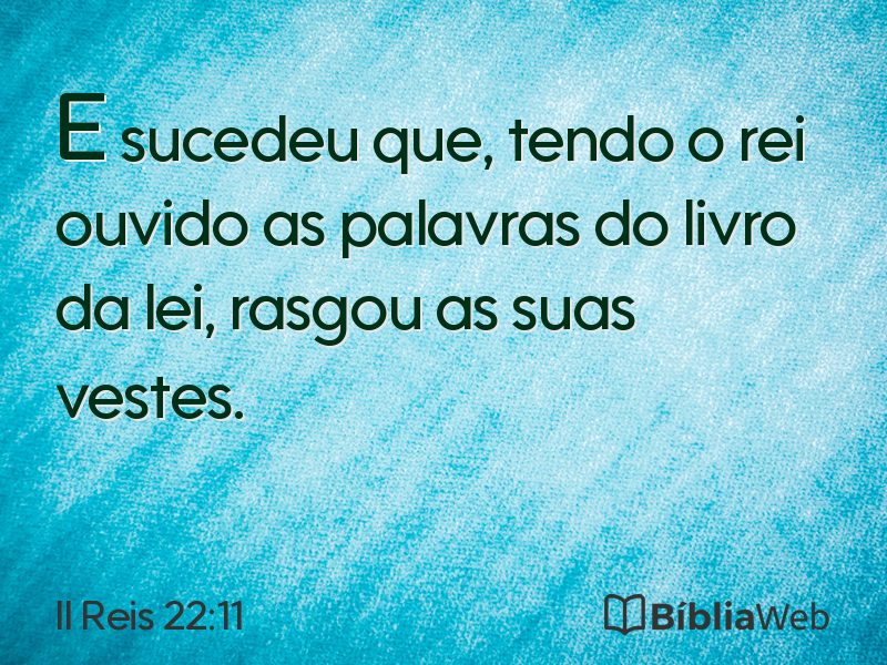 II Reis 22:11 em imagem para compartilhar