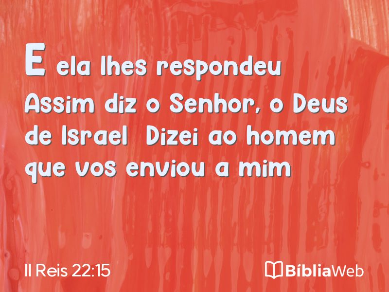 II Reis 22:15 em imagem para compartilhar