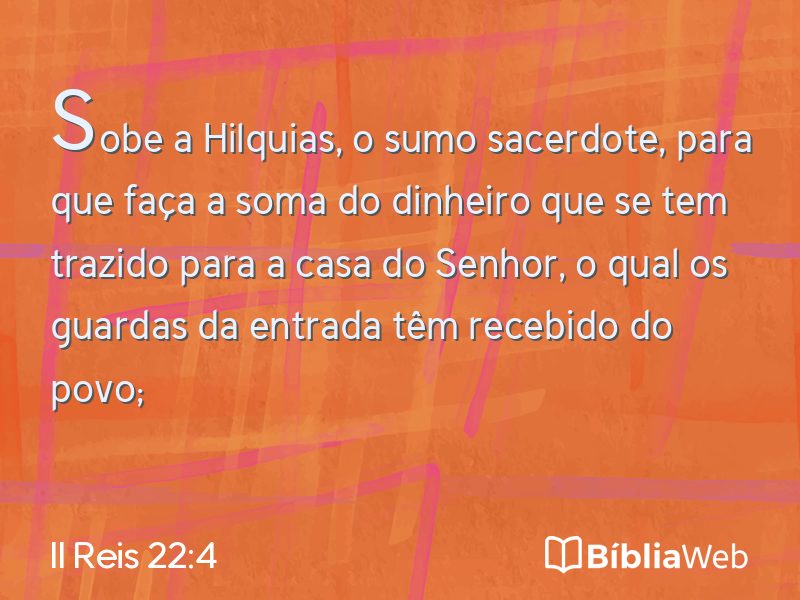 II Reis 22:4 em imagem para compartilhar