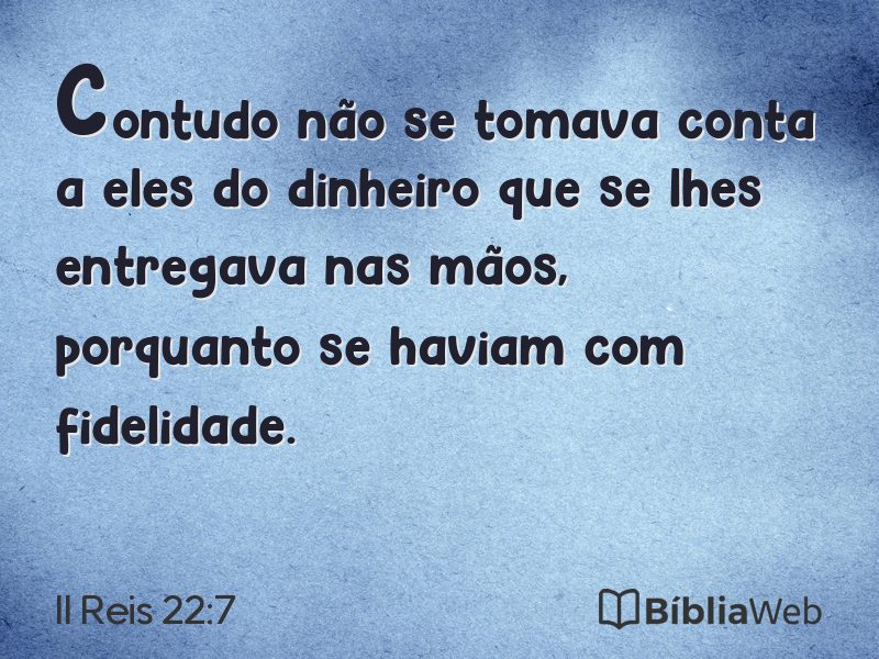 II Reis 22:7 em imagem para compartilhar