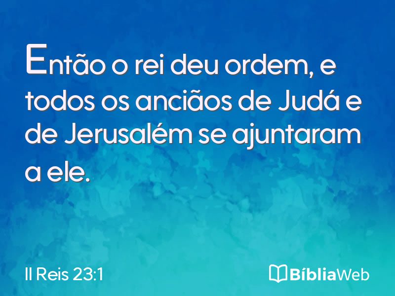 II Reis 23:1 em imagem para compartilhar