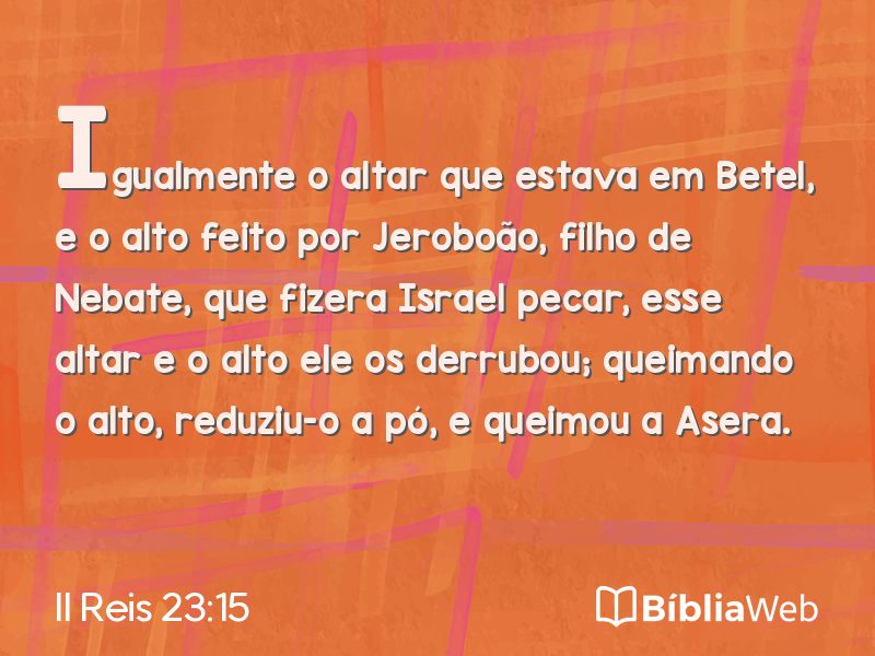 II Reis 23:15 em imagem para compartilhar